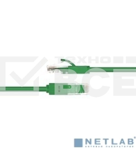 Патч-корд Greenconnect Патч-корд UTP прямой 1 m AWG24 кат.5е,  RJ45,  медь, литой (Зеленый), пластик пакет (GCR-LNC05-1.0m)
