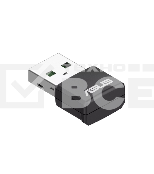 Роутер ASUS USB-AX55 NANO 90IG06X0-MO0B00 WI-FI 802.11ax/ac/a/g/n, 400 + 867 Mbps USB 3.0 Adapter + 2 антенны