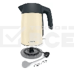 Чайник Bosch TWK7L467, 1.7л, 2400 Вт., нерж.сталь, покрытая эмалью, бежевый, шкала уровня воды, фото8