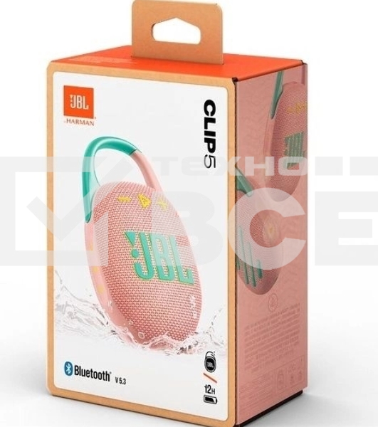 Портативная акустика JBL CLIP 5, розовый