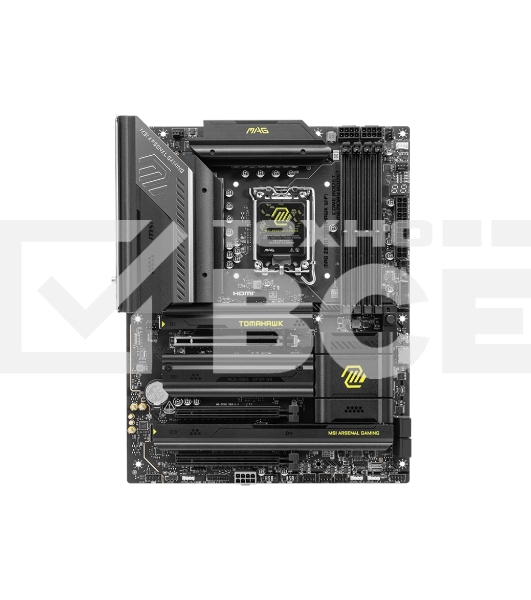 Материнская плата MSI MAG Z890 TOMAHAWK WIFI, LGA 1851, Intel Z890, 4xDDR5, 4xSATA, 4xM.2, 1xPCIe 5.0 x16, 2xPCIe 4.0 x4, 1xHDMI, 2xUSB-C Thunderbolt 4, 1xUSB-C 3.2 Gen 2, 3xUSB-A 3.2 Gen 2, 4xUSB-A 3.2 Gen 1, 1x 5Gb LAN, 2x3.5 мм, 7.1, ATX