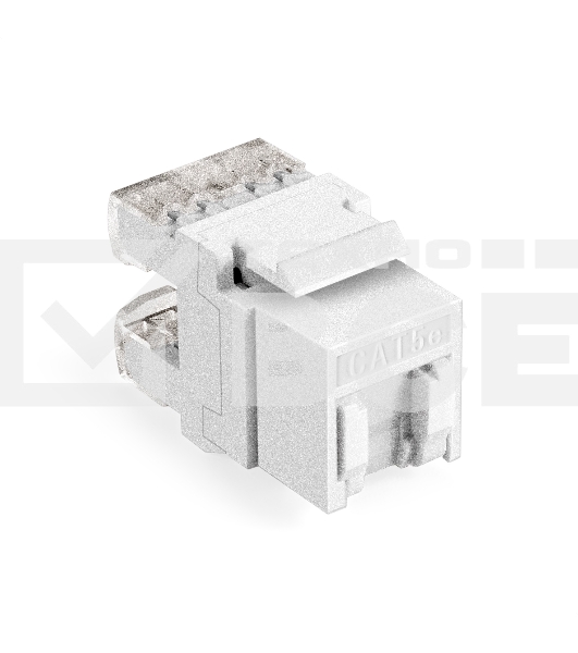 Модуль-вставка Keystone Jack RJ-45 ExeGate KJ-8P8C-U-C5e-180SH-Dual (Кат.5e, неэкранированная, 180 градусов, со шторками, IDC Krone/110)