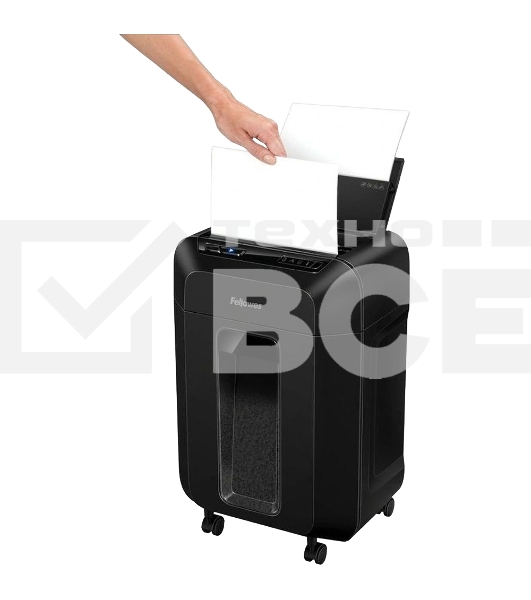 Шредер Fellowes AutoMax 80M FS-46215 , минирезка, DIN P-4, 4х12 мм, автоподача 80 лст., 17 лтр., автореверс, уничт.: скобы, скрепки, пл. карты