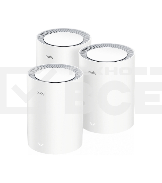 Бесшовный Mesh роутер Cudy M3000(2-PACK) AX3000 10/100/1000/2500BASE-T, белый (упак.:2шт)