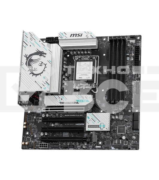 Материнская плата MSI B860M GAMING PLUS WIFI, LGA 1851, Intel B860, 4xDDR5, 4xSATA, 3xM.2, 1xPCIe 4.0 x4, 1xPCIe 5.0 x16, 1xDP, 1xHDMI, 1xUSB-C, 1x 5Gb LAN, 3xUSB-A 2.0, 2xUSB-A 3.2 Gen 1, 1xUSB 3.2 Gen 2, 7.1, 3x3.5 мм, mATX