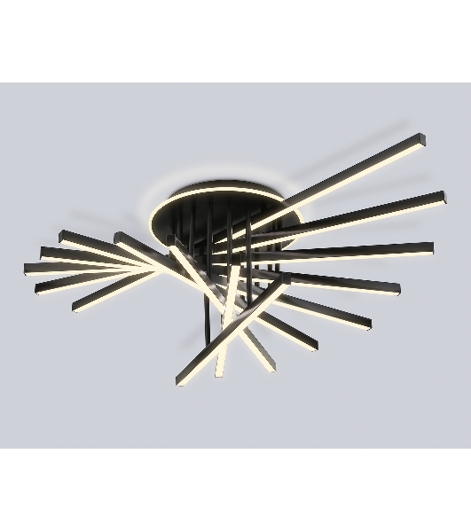 Потолочный светодиодный светильник Ambrella light FL6292 BK черный 160W 3000K-6400K 1100*790*315 (ПДУ ИК)