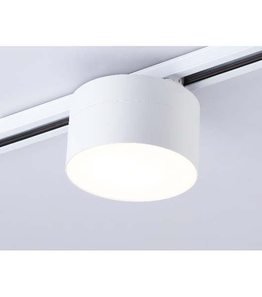 Трековый однофазный светодиодный светильник Ambrella light GL6872 WH белый LED 16W 3000K D115*90
