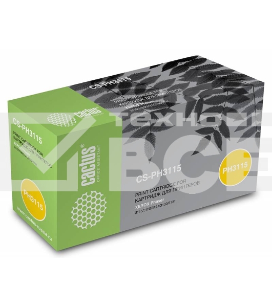 Картридж лазерный Cactus CS-PH3115 109R00725 черный (3000 стр.) для Xerox Ph3115/3120/3121/3130/3131/3132