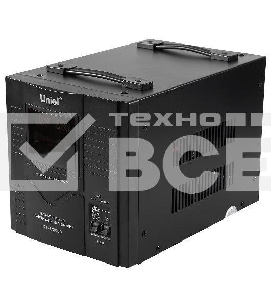 Стабилизатор UNIEL RS-1/3000  однофазный, цифровой 220В, 2400Вт, вх.140-260В