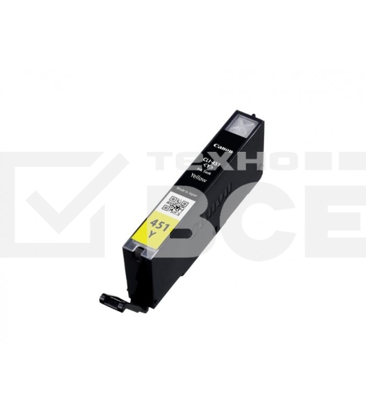 Картридж струйный CLI-451Y (6526B001) для Canon PIXMA iP7240/MG6340/MG5440, Желтый(Yellow), 344стр.