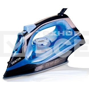 Утюг Centek CT-2351 Blue (синий) 2200Вт, КЕРАМИЧЕСКАЯ подошва, 300 мл, паровой удар, самоочистка