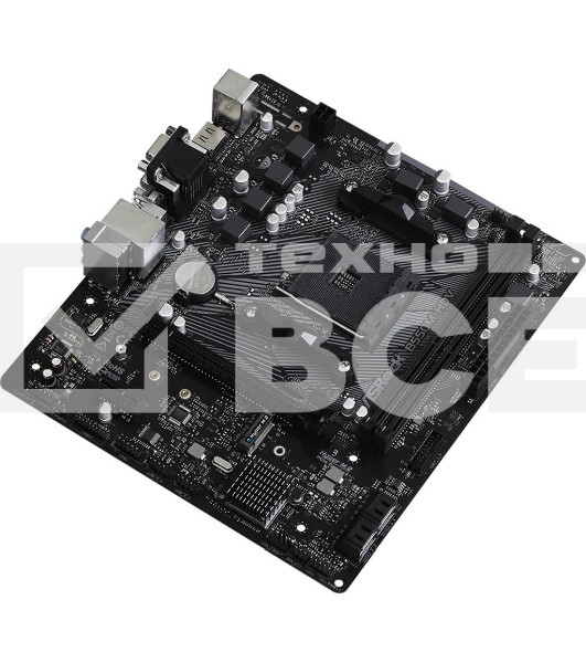 Материнская плата ASRock B550M-HDV, AM4, AMD B550, 2xDDR4, 4xSATA, 1xM.2, 1xPCIe 4.0 x16, 1xDVI-D, 1xHDMI, 1xVGA, 1x 1Gb LAN, 3x3.5 мм, 7.1, mATX