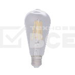 Лампа светодиодная филаментная Rexant Груша ST64 11.5 Вт 1380 Лм 2700K E27 прозрачная колба, фото 1