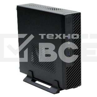 Компьютерный корпус Slim Case Powerman ME100S-BK front fan 4cm, 120W adapter, Mini ITX, VESA