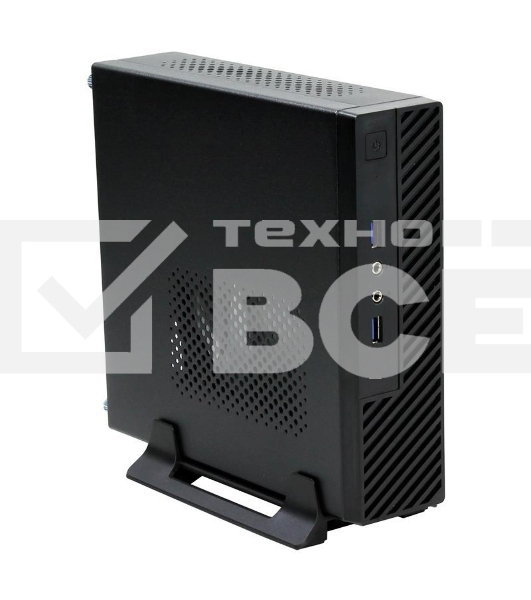 Компьютерный корпус Slim Case Powerman ME100S-BK front fan 4cm, 120W adapter, Mini ITX, VESA
