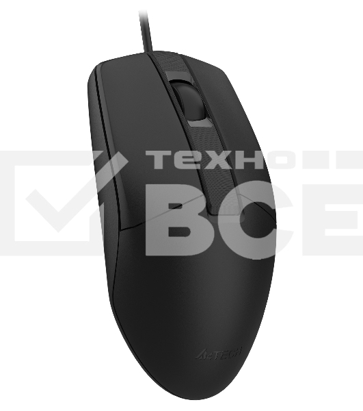 Мышь проводная A4Tech OP-330S черный, 1200 dpi, USB, кнопки - 3