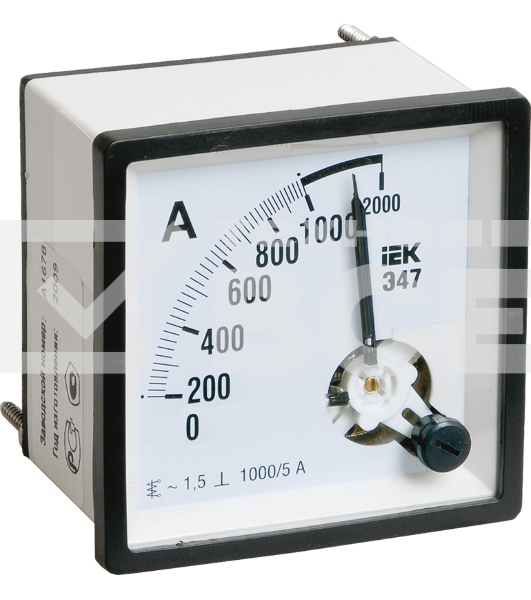 Амперметр Э47 2000/5А 72х72 AC включение через трансформатор (класс точности 1.5)