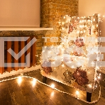 Гирлянда «Сеть» 1,5х1,5 м, прозрачный ПВХ, 96 LED теплый белый, фото3
