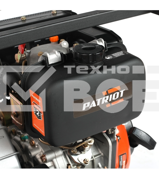 Мотопомпа PATRIOT MPD 3072 SFE4т дизель 296см3 5.7лс 75м3/ч 1200л/м глуб.8м напор25м 3'' бак3.5л