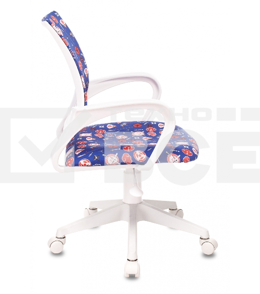 Кресло детское Бюрократ KD-W4 синий крестовина пластик пластик белый