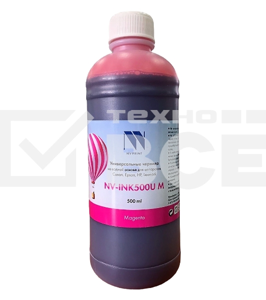 Чернила NV-INK500U Magenta универсальные на водной основе для аппаратов Сanon/Epson/НР/Lexmark (500 ml) (Китай)