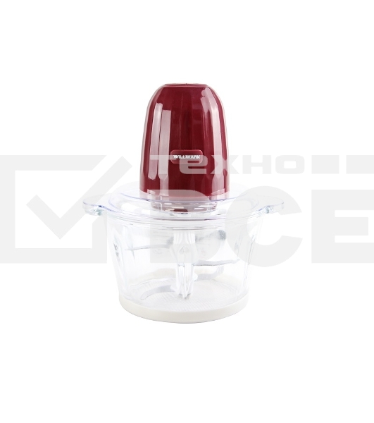 Измельчитель Willmark WMC-7088 (500Вт., стекл. чаша 2л., двойн. лезвия., рез. основание) пурпурный