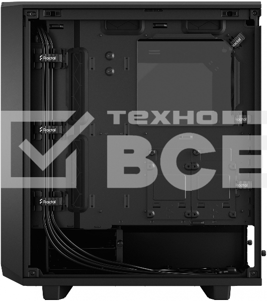 Корпус Fractal Design MESHIFY 2 COMPACT BLACK - TG / ATX, TG / 2x140mm & 1x120mm fans inc. / FD-C-MES2C-03