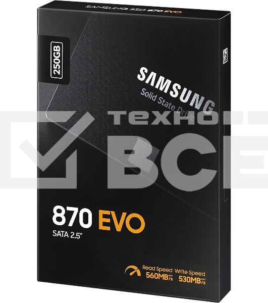 Накопитель SSD Samsung 870 EVO, 250GB, SATA III, 2.5