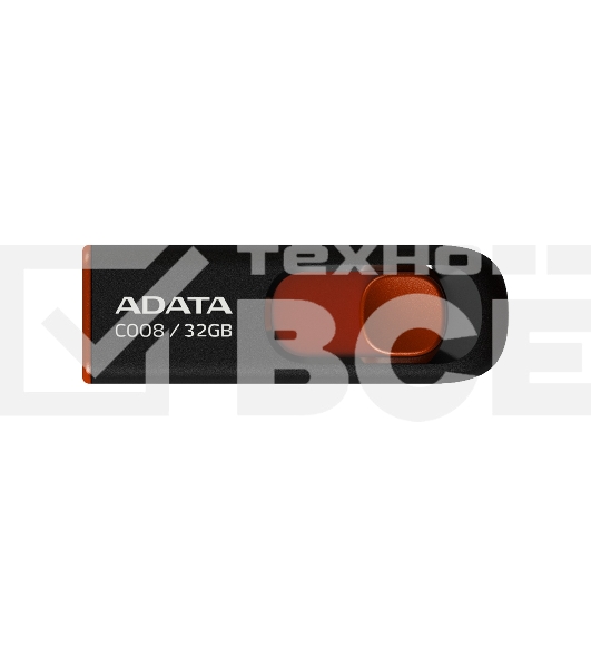 Флеш диск ADATA Flash Drive 32Gb С008 AC008-32G-RKD {USB2.0, Black-Red}