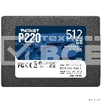 Накопитель SSD Patriot P220, 512GB, SATA III, 2.5