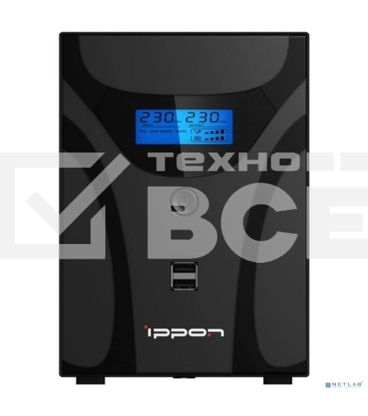 Источник бесперебойного питания Ippon Smart Power Pro II Euro 2200 1200Вт 2200ВА черный