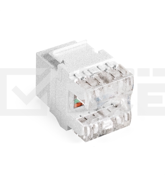 Модуль-вставка Keystone Jack RJ-45 ExeGate KJ-8P8C-U-C5e-180SH-Dual (Кат.5e, неэкранированная, 180 градусов, со шторками, IDC Krone/110)