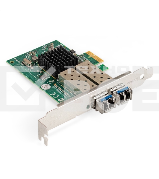 Комплект: Сетевой адаптер SFP ExeGate EXE-82576-F2 + 2xТрансивер Single-Mode до 20км ExeGate EXT-1G-SM1310-LC2-20KM (EX296229RUS: PCI-E x1 v2.0, порты 2x SFP (10/100/1000Mb/s), Gigabit Server NIC Intel Chipset 82576-F2 + 2xEX298328RUS: Tx:1310/Rx:1310 нм,