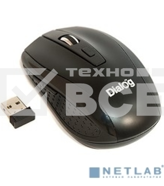 Мышь беспроводная Dialog Pointer MROP-01U черный, 1600 dpi, радиоканал, USB, кнопки - 6