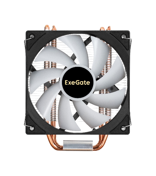 Кулер ExeGate Wizard EXX400V3-PWM.FRGB (Al+Cu, 4 тепл.трубки, LGA775/1150/1151/1155/1156/1200/1700/1851/AM2/AM2+/AM3/AM3+/AM4/AM5/FM1/FM2/754/939/940, TDP 140W, Fan 120mm, PWM, 800-1800RPM, Hydro bearing, 4pin, 11-24db, 540г, FRGB подсветка, с термопастой, на винтах, RTL)