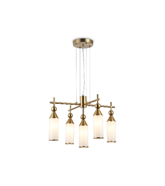 Люстра Ambrella light LH55276/5 BS/FR латунь/белый матовый E14*5 max 40W D520*1390