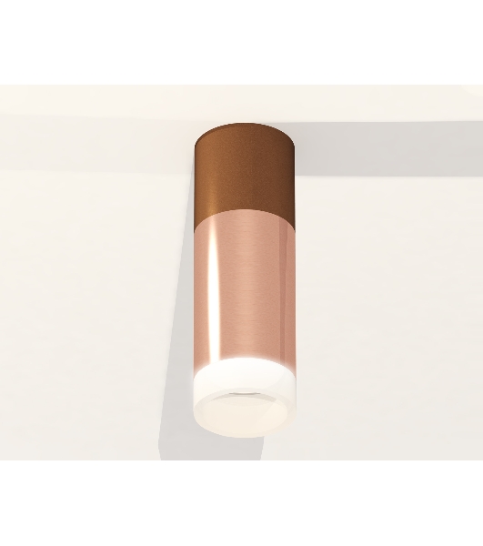 Светильник Ambrella Light XS6326062 PPG/SCF/FR золото розовое полированное/кофе песок/белый матовый MR16 GU5.3