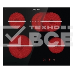 Встраиваемая варочная панель Gorenje ECT648ORAB /  Черный, Без рамки, Сенсорное управление, Таймер, Функция PowerZone, Защитная блокировка от детей, Габаритные размеры (вхшхг): 5,4 × 60 × 52 см, Вес (брутто/нетто): 8,2 / 7,7 кг, фото3