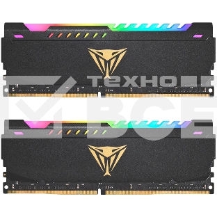 Оперативная память Patriot Viper Steel, DDR4, 32GB (2x16GB), 3200MHz, CL18, с радиатором, RGB, черный