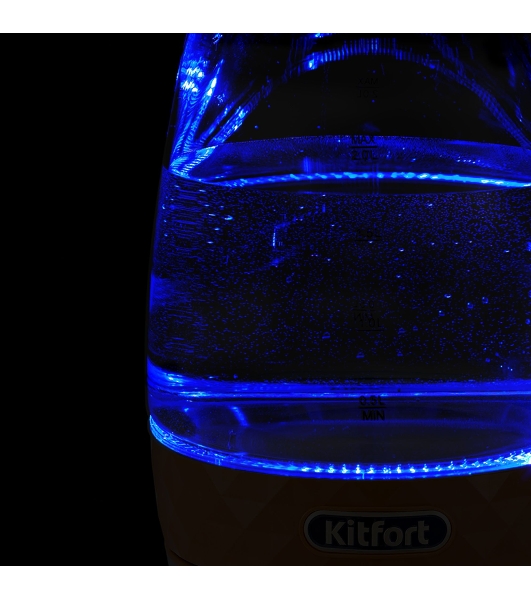 Чайник электрический Kitfort KT-6123-4 2л. 2200Вт оранжевый (корпус: стекло)