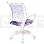 Кресло детское Бюрократ KD-W4 синий крестовина пластик пластик белый, фото6