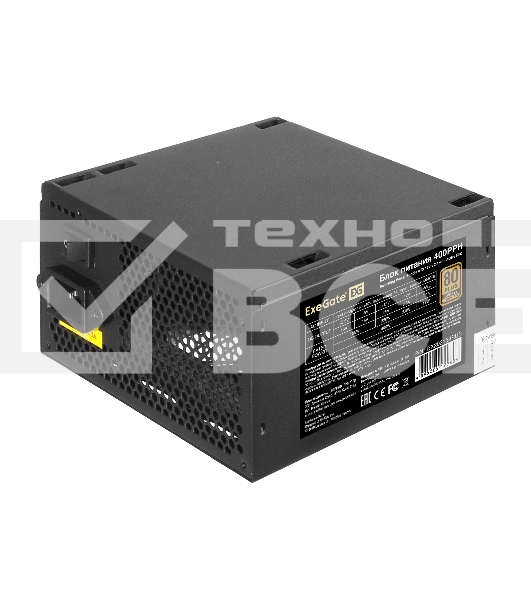 Блок питания ExeGate 400PPH-OEM (EX292159RUS-OEM), 400Вт, 80 PLUS Bronze, 120мм, черный