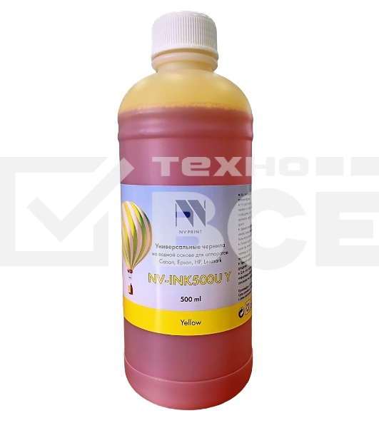 Чернила NV-INK500U Yellow универсальные на водной основе для аппаратов Сanon/Epson/НР/Lexmark (500 ml) (Китай)