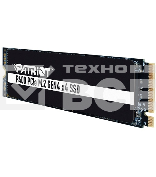 Накопитель SSD Patriot P400, 1Tb, PCIe 4.0 x4, M.2 2280, NVMe, R/W 5000/4800, с радиатором