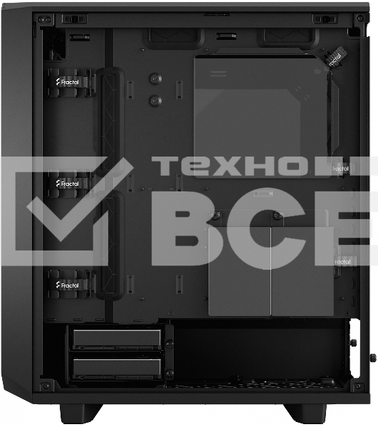 Корпус Fractal Design MESHIFY 2 COMPACT BLACK - TG / ATX, TG / 2x140mm & 1x120mm fans inc. / FD-C-MES2C-03