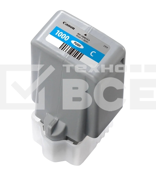 Картридж струйный Canon PFI-1000 C для IJ SFP PRO-1000 WFG. Голубой. 80 мл.
