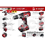 Дрель-шуруповерт аккумуляторная Зубр ДШУ-185-22, Аккумуляторный, 18В, 2 АКБ, Ударный, Кейс, фото19