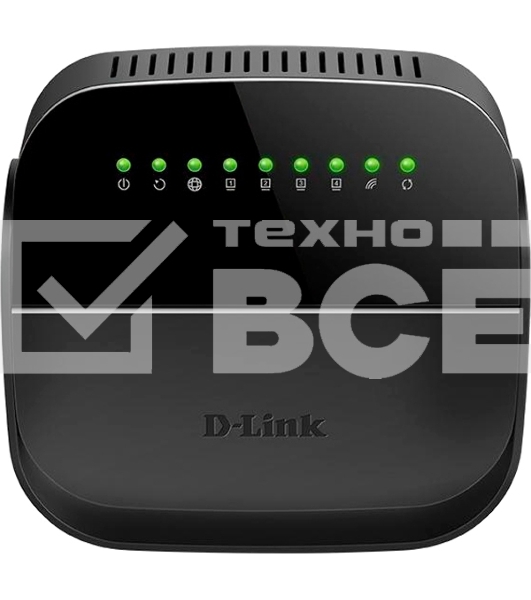 Роутер беспроводной D-Link DSL-2640U/R1A ADSL2+ черный ANNEX B