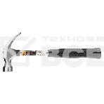 Молоток-гвоздодер Sparta 450 г, круглый боек, металлическая трубчатая обрезиненная рукоятка, фото 1