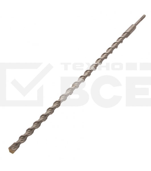 Бур по бетону, двойная спираль, Cobalt W-tip, 22x600 мм, SDS PLUS Denzel